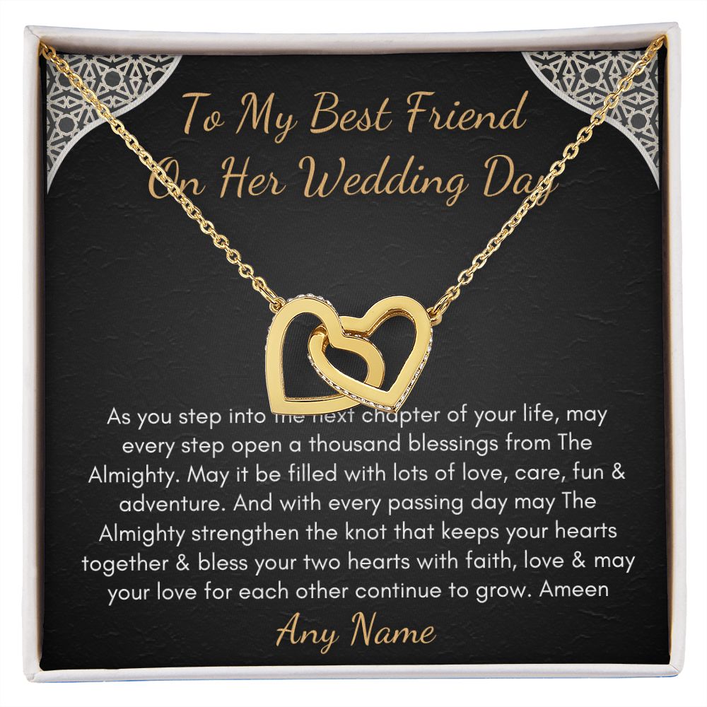 Personalized Interlocking Hearts Islamic Best Friend Wedding gift