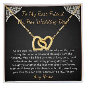 Personalized Interlocking Hearts Islamic Best Friend Wedding gift