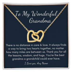 To My Grandma heart Jewelry For birthday Mother's Day Gift