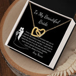 Gift from Groom to bride wedding day heart necklace