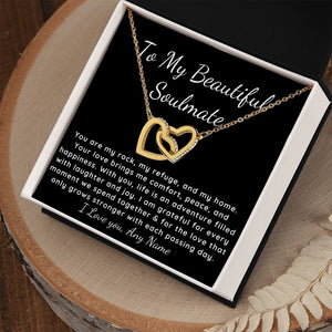 My Beautiful Soulmate Personalized heart necklace for girlfriend or wife