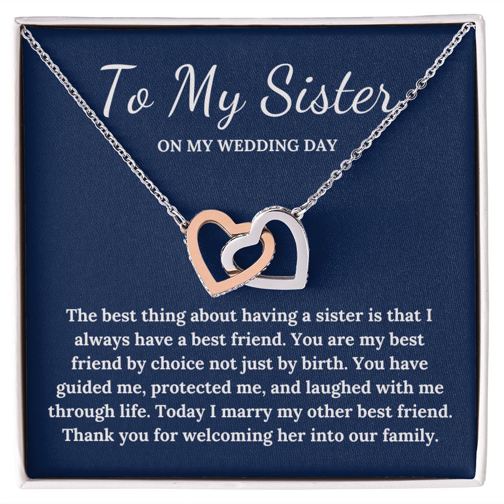 To My Sister On My Wedding Day Gift For Sister Of The Groom