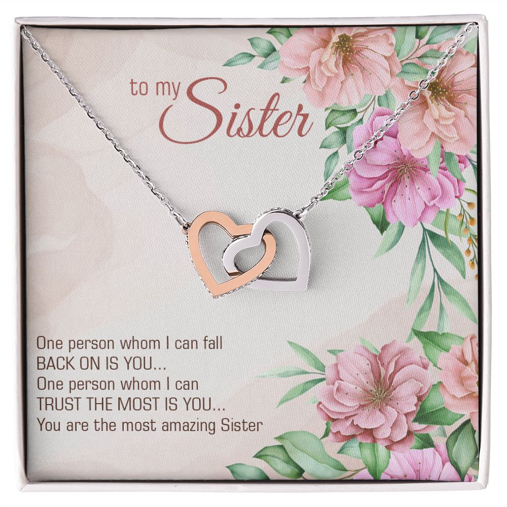To My Sister you are amazing heart necklace