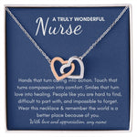 Personalized Nurse appreciation heart necklace gift