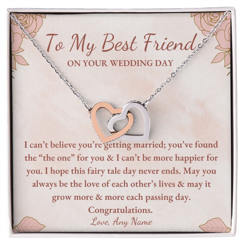 Personalized best friend wedding necklace gift