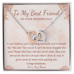 Personalized best friend wedding necklace gift