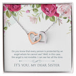 My sister my angel my heart necklace