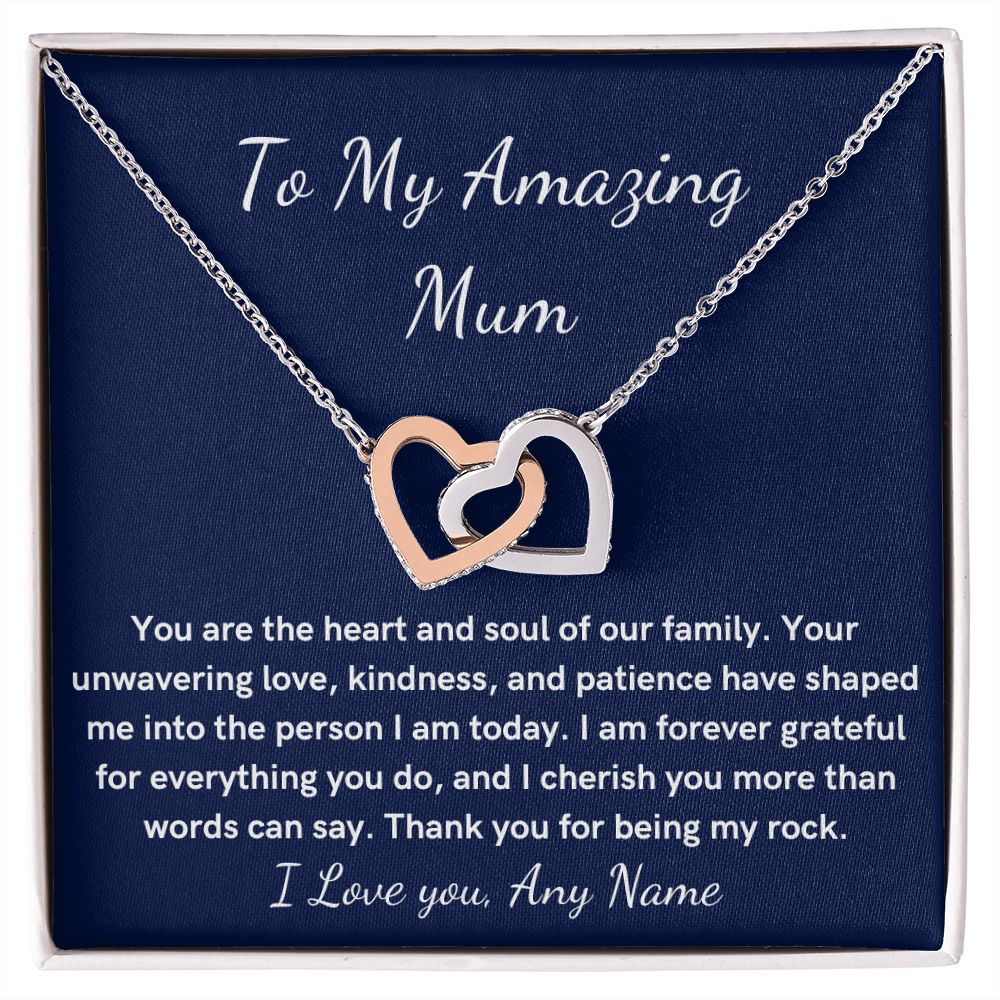 Personalized heart necklace mum gift