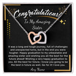 Personalised Sister Graduation Heart Necklace