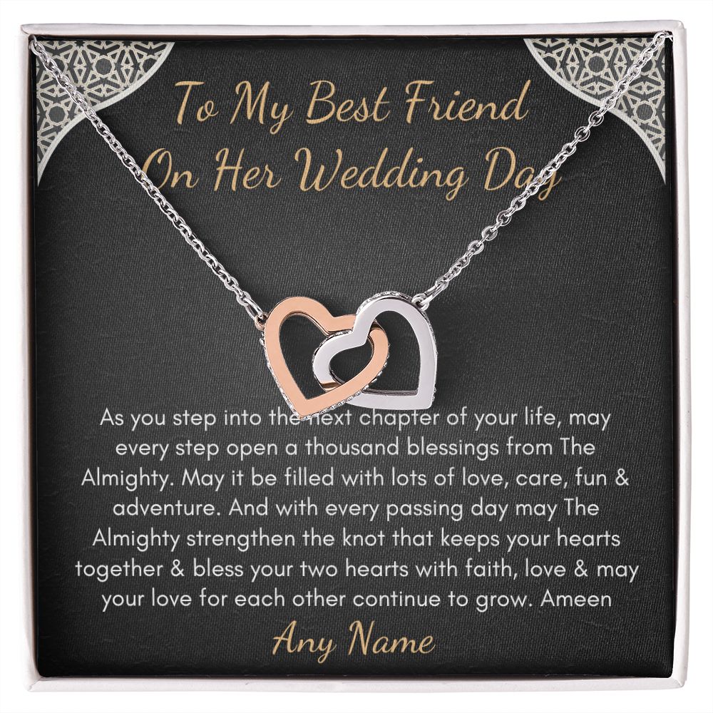 Personalized Interlocking Hearts Islamic Best Friend Wedding gift