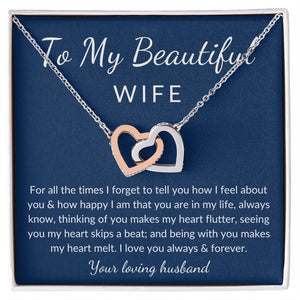 You make my heart wife necklace