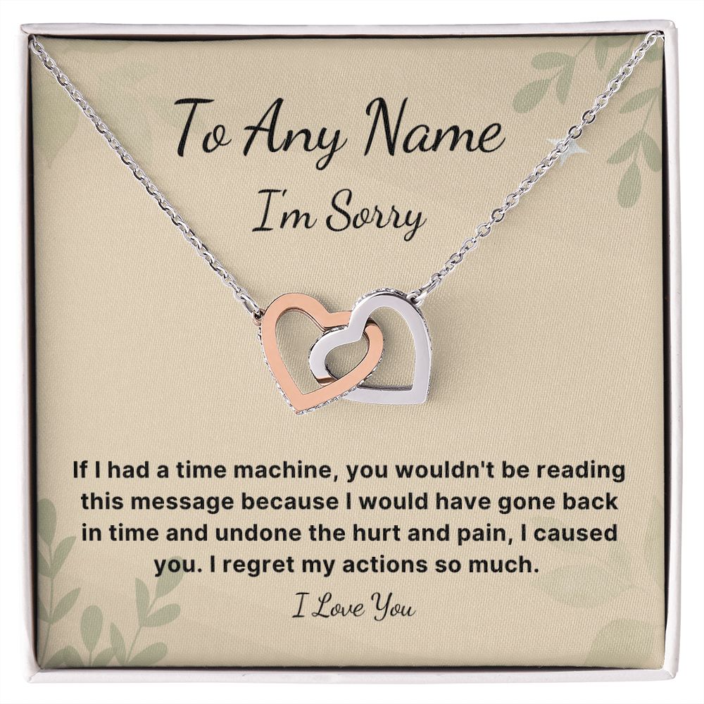Personalized I'm Sorry heart necklace for wife girlfriend best friend