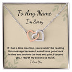 Personalized I'm Sorry heart necklace for wife girlfriend best friend
