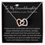 To my granddaughter heart graduation necklace gift