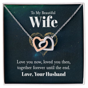 I love you to the end heart necklace