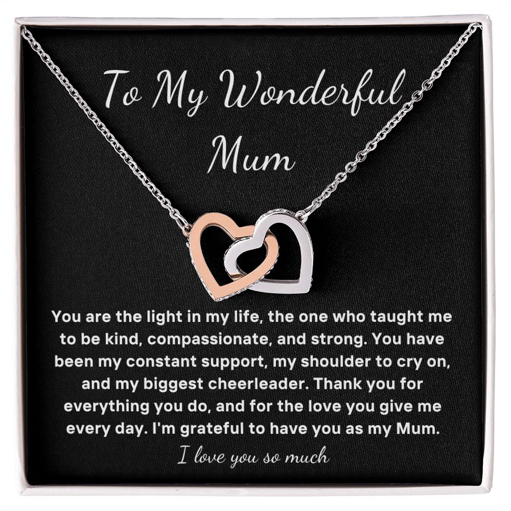 Wonderful Mum heart necklace