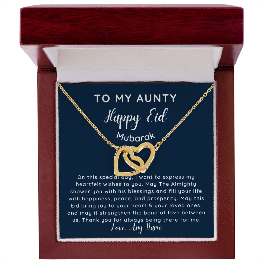 Personalised Eid Mubarak necklace gift for Aunty