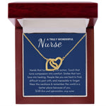 Personalized Nurse appreciation heart necklace gift