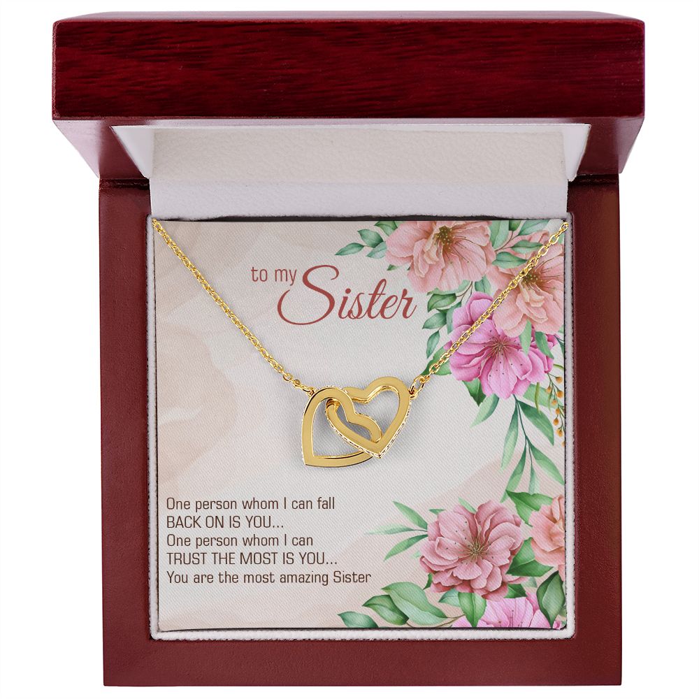 To My Sister you are amazing heart necklace