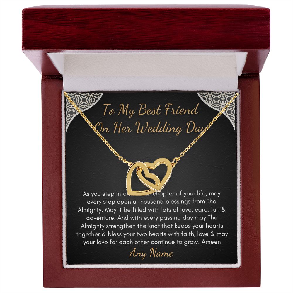 Personalized Interlocking Hearts Islamic Best Friend Wedding gift