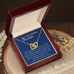 Personalized Nurse appreciation heart necklace gift