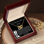 Personalized Groom to Bride Gift Wedding Day heart necklace
