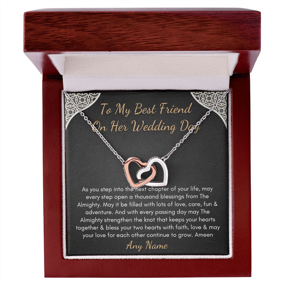 Personalized Interlocking Hearts Islamic Best Friend Wedding gift