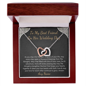 Personalized Interlocking Hearts Islamic Best Friend Wedding gift