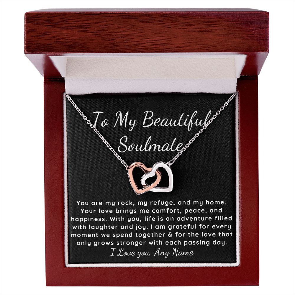 My Beautiful Soulmate Personalized heart necklace for girlfriend or wife