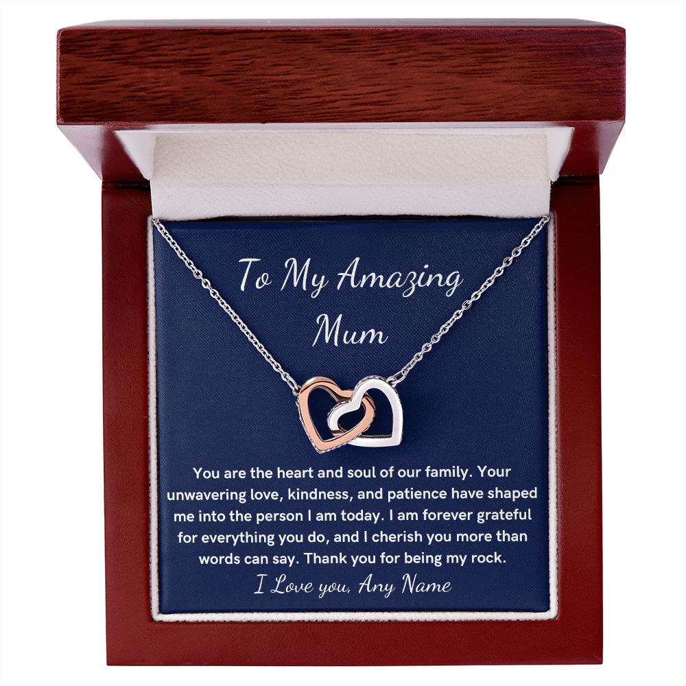 Personalized heart necklace mum gift