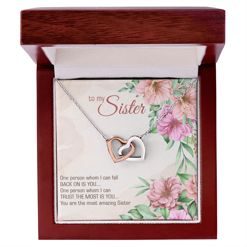 To My Sister you are amazing heart necklace