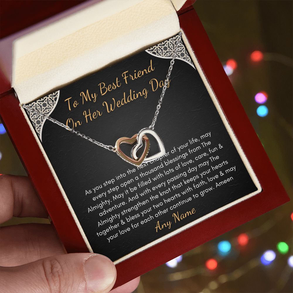 Amazon.com: Best Friend Wedding Gift To Bride On Her Wedding Day, Necklace  For Best Friends, Bride Jewelry For Wedding Day, Friend To Bride Necklaces  styles On Birthday, Xmas with Message Card &