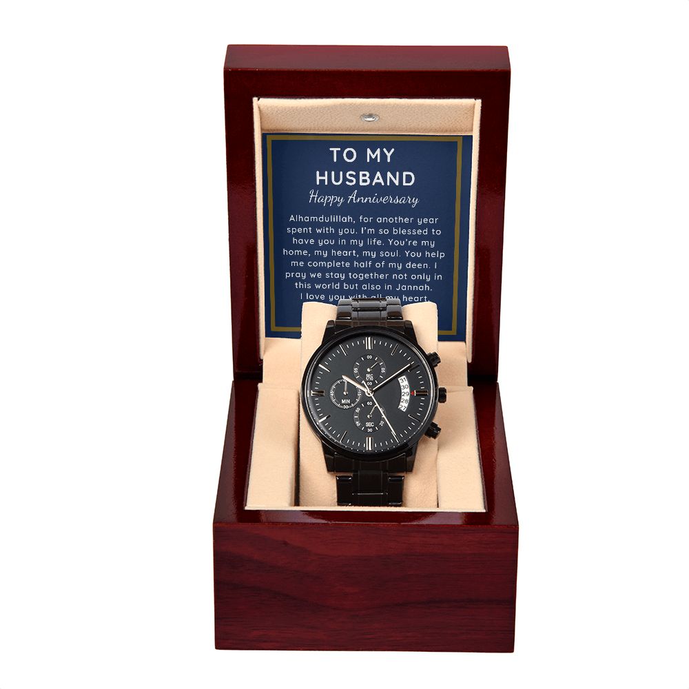 Personalized Chronograph Watch Nikkah Wedding Anniversary for Husband gift