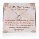 Personalized Delicate Heart Necklace gift for best friend on her weeding day