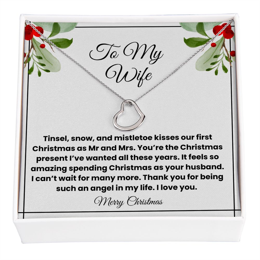 First Christmas as Mr and Mrs delicate heart