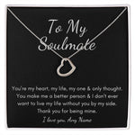 Personalized Delicate heart Soulmate necklace