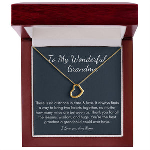 Personalized Delicate Heart Grandma Necklace