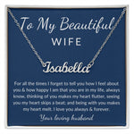 My heart loves you name necklace