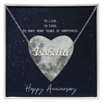 Happy Anniversary Name custom necklace