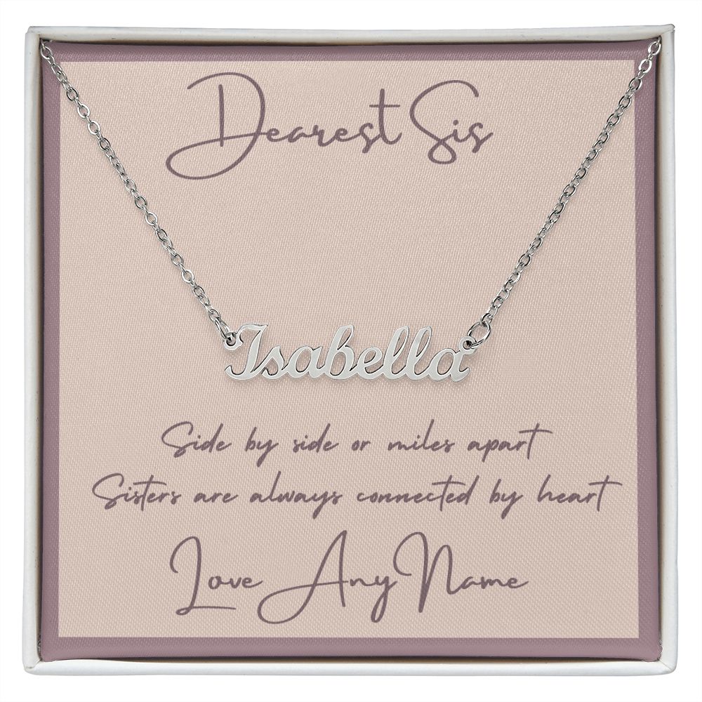Sister name necklace