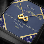 20th birthday infinity necklace for daughter