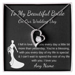 Personalized heart necklace Groom to Bride Gift Wedding Day gift