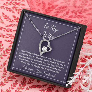 Forever Love Wife Anniversary Birthday Necklace gift