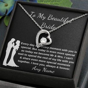 Forever Love Personalized necklace Groom to Bride Gift Wedding Day Gift