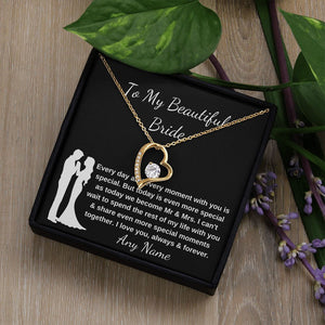 Forever Love Personalized necklace Groom to Bride Gift Wedding Day Gift
