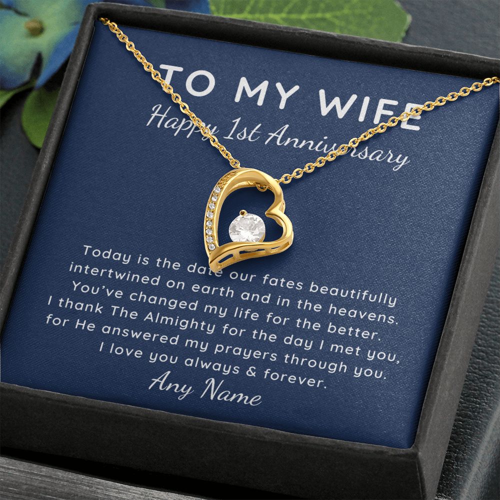 Personalized Nikkah Wedding One Year Anniversary for wife