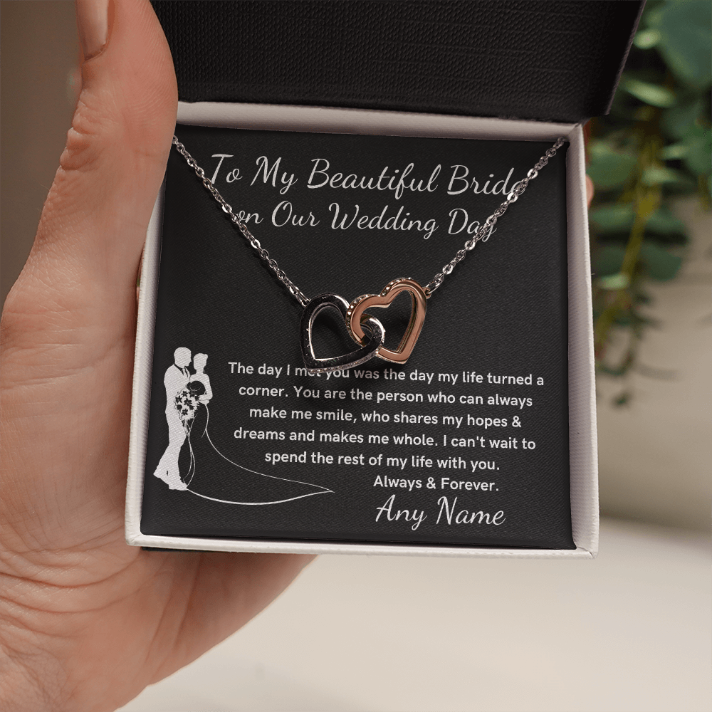 Personalized To My Beautiful Bride on our Wedding Day