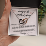 Happy 1st Mother's Day heart necklace gift