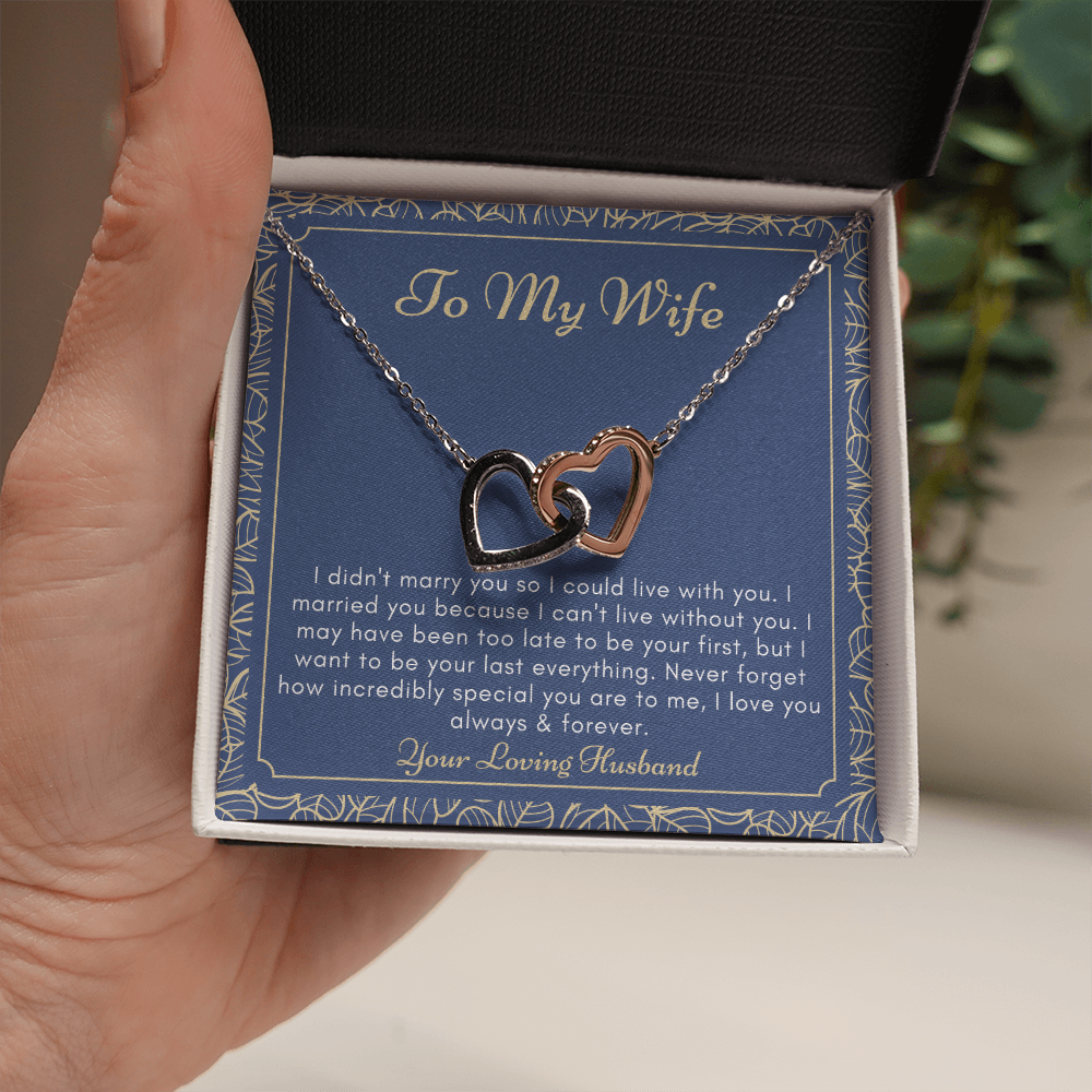 interlocking hearts necklace for wife