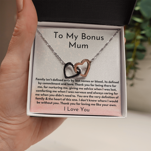 Heart of the family - To My bonus mum necklace gift